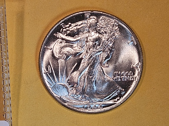Very Choice Brilliant Uncirculated 1944 Walking Liberty Half Dollar