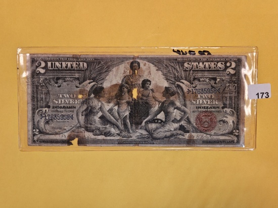 Large Size Two Dollar Silver Certificate