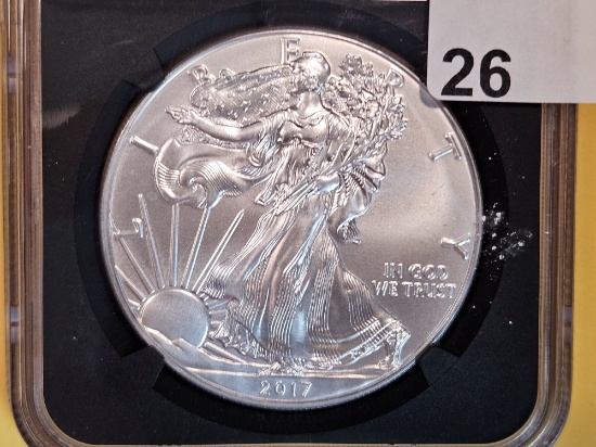 PERFECT! NGC 2017 American Silver Eagle in Mint State 70