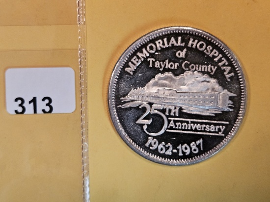 One Troy ounce .999 fine silver Proof art round