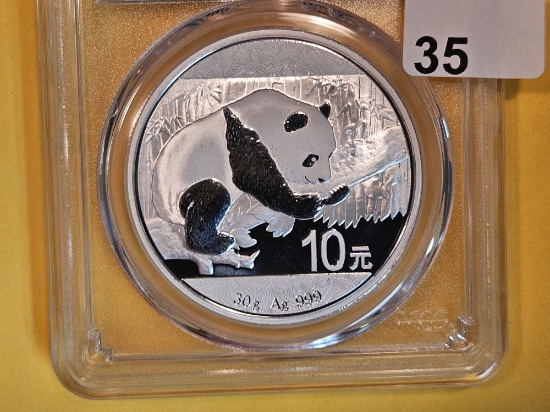 PERFECT! PCGS 2016 China silver 10 yuan in Mint State 70