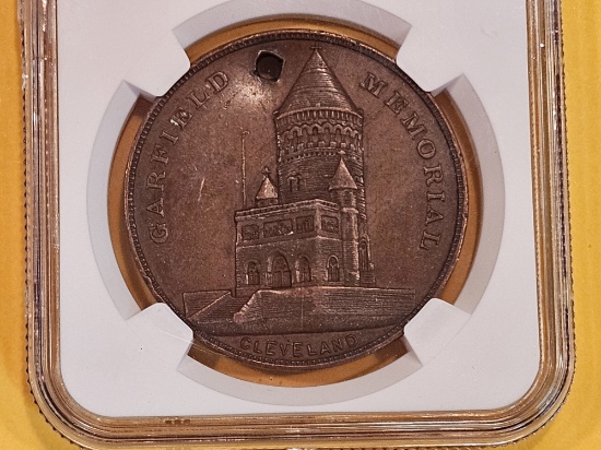 NGC Garfield Memorial So-Called Dollar in About Uncirculated - details