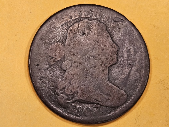 1807/6 Draped Bust Large Cent in Good plus