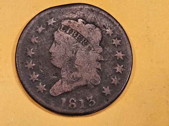 1813 Classic Head Large Cent in Very Good
