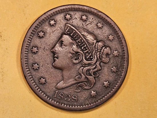 1838 Braided hair Large Cent