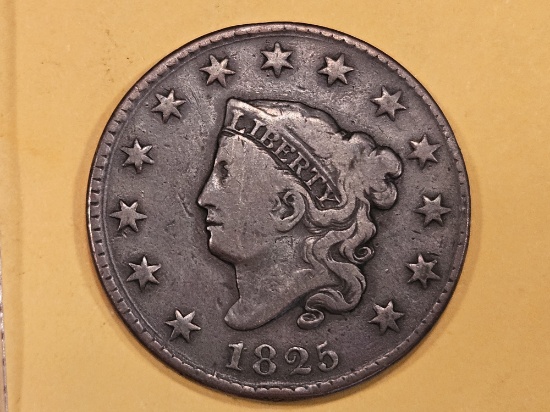 1825 Coronet Head Large Cent
