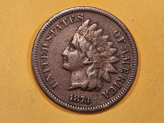 1873 Open 3 Indian cent