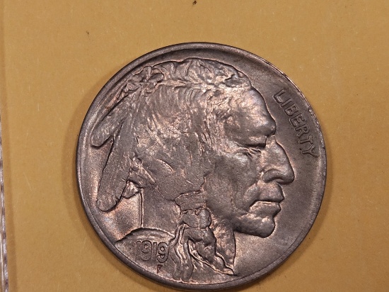 1919 Buffalo Nickel in About Uncirculated - 58