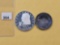 Two .999 fine Silver Proof Art Rounds