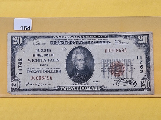 Series of 1929 Twenty Dollar National Currency