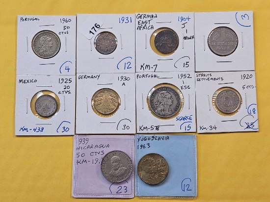 Ten Mixed World Coins