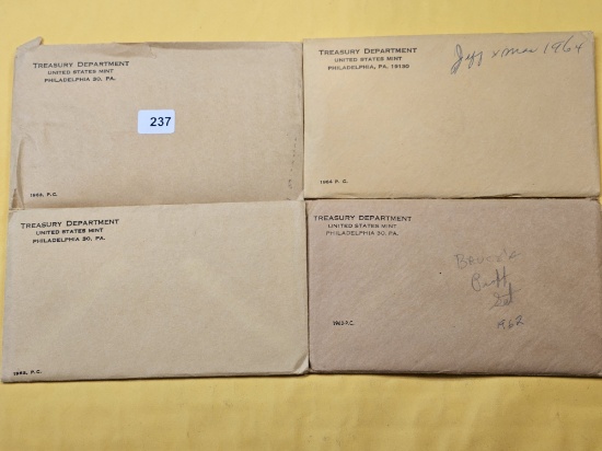Four US 90% Silver Proof Sets