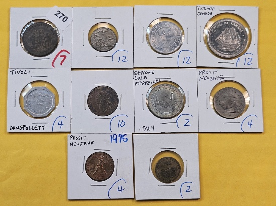 Ten Mixed Exonumia Items