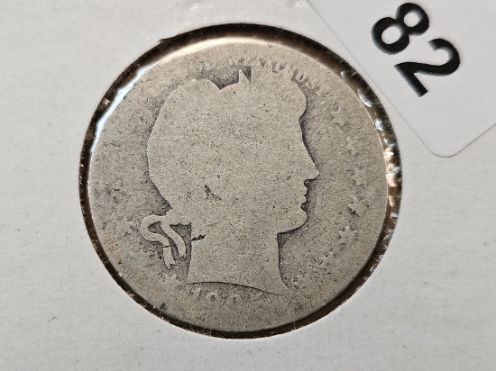 Better Date 1905-S Barber Silver Quarter