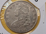 1835 Capped Bust Silver Half Dollar in About Uncirculated