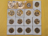 Sixteen Modern One Dollar Coins