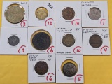 Ten Mixed Exonumia Items