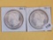 Two Brilliant About Uncirculated Plus Morgan Silver Dollars