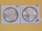 Two Brilliant About Uncirculated Plus Morgan Silver Dollars