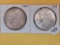 Two Brilliant About Uncirculated Plus Morgan Silver Dollars