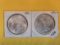 Two Brilliant About Uncirculated Plus Morgan Silver Dollars
