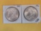Two Brilliant About Uncirculated Plus Morgan Silver Dollars