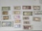 Eighteen mixed pieces of world currency