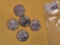 Five silver coins from the Ottoman Empire