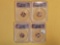 Four ANACS-graded Mint State 67 RED Lincoln Cents