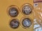 Four Ten Dollar .999 fine Silver Center Casino Gaming Tokens