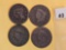 Four Braided Hair and Coronet Head Large Cents