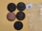 Five Draped Bust Large Cents