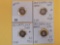 Four mixed Seated Liberty silver half-dimes