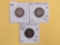 Three mixed Silver Seated Liberty Quarters