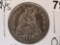 1853 Arrows and Rays Seated Liberty Quarter