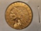 GOLD! 1915 Indian Head Gold Five Dollars in About Uncirculated