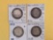 Four 1893 Columbian Commemorative silver half dollars