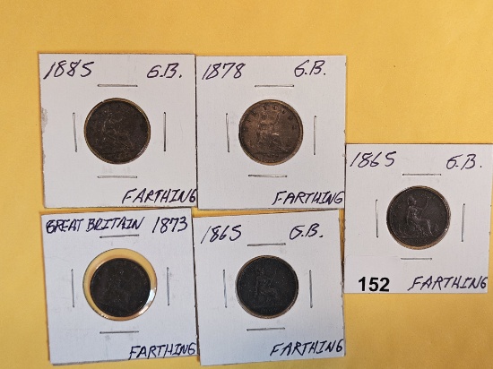 Five more better Great Britain farthings