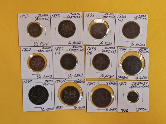 Twelve more coins from India
