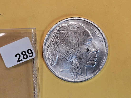 One Troy ounce .999 fine silver art round