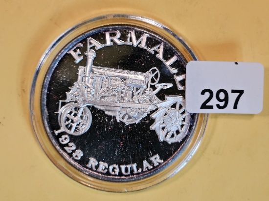 One Troy ounce .999 fine silver proof art round