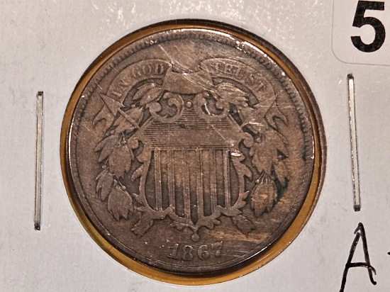 1867 Two Cent piece