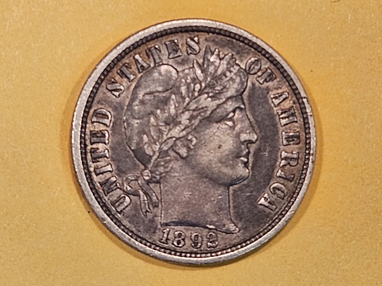 Better date and grade 1892-O Barber Dime in About Uncirculated