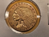 GOLD! 1913 Gold Indian $2.5 Dollar Quarter Eagle
