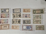 Sixteen nice mixed pieces of currency from Northern Europe
