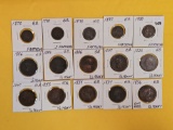 Fifteen little better farthings and half-pennies from Great Britain