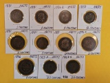 Eleven lovely coins from Haiti