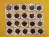 Twenty Italian coins