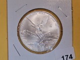 GEM Brilliant Uncirculated 2023 Mexico silver Onza