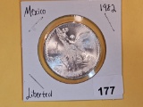 GEM Brilliant Uncirculated 1982 Mexico silver Onza